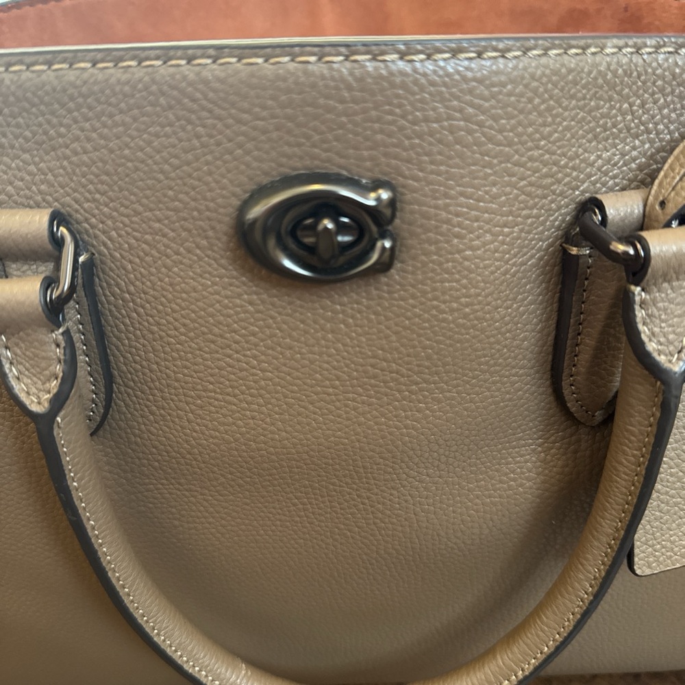 Coach Tan Leather Tote Bag - Picture 2 of 7